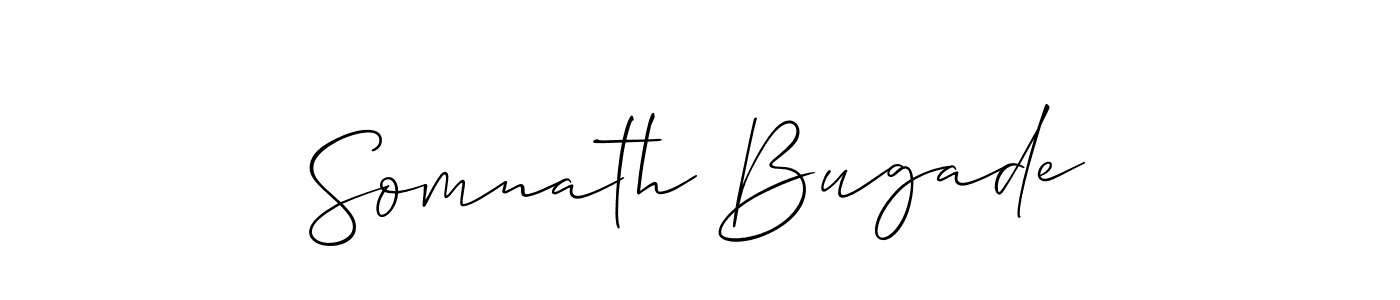 Create a beautiful signature design for name Somnath Bugade. With this signature (Allison_Script) fonts, you can make a handwritten signature for free. Somnath Bugade signature style 2 images and pictures png