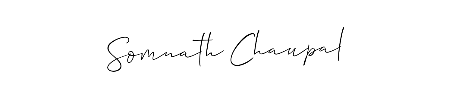 Allison_Script is a professional signature style that is perfect for those who want to add a touch of class to their signature. It is also a great choice for those who want to make their signature more unique. Get Somnath Chaupal name to fancy signature for free. Somnath Chaupal signature style 2 images and pictures png