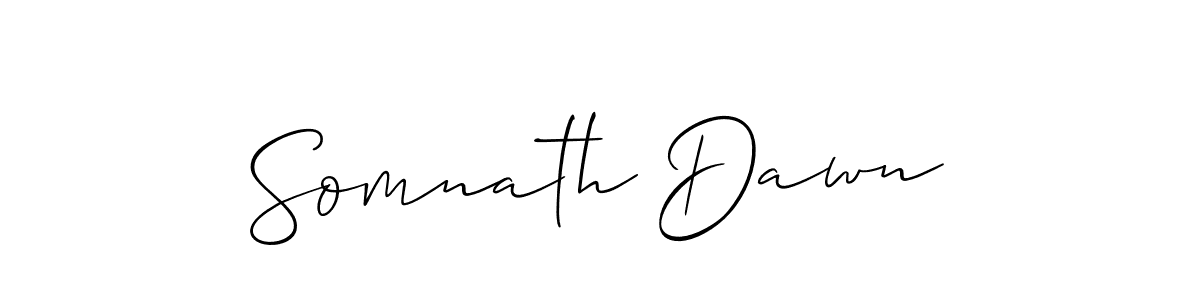 Create a beautiful signature design for name Somnath Dawn. With this signature (Allison_Script) fonts, you can make a handwritten signature for free. Somnath Dawn signature style 2 images and pictures png