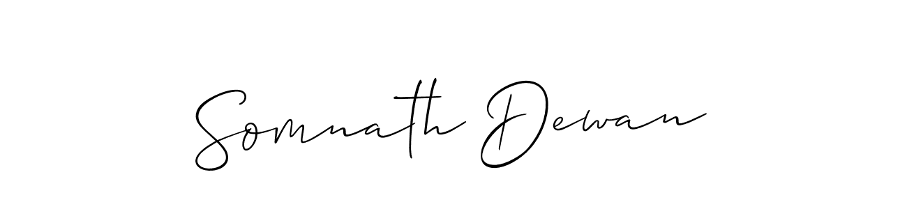 How to make Somnath Dewan signature? Allison_Script is a professional autograph style. Create handwritten signature for Somnath Dewan name. Somnath Dewan signature style 2 images and pictures png