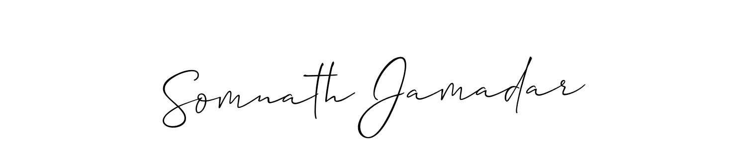 Use a signature maker to create a handwritten signature online. With this signature software, you can design (Allison_Script) your own signature for name Somnath Jamadar. Somnath Jamadar signature style 2 images and pictures png