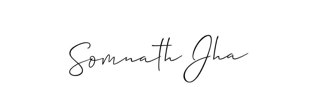 How to make Somnath Jha signature? Allison_Script is a professional autograph style. Create handwritten signature for Somnath Jha name. Somnath Jha signature style 2 images and pictures png