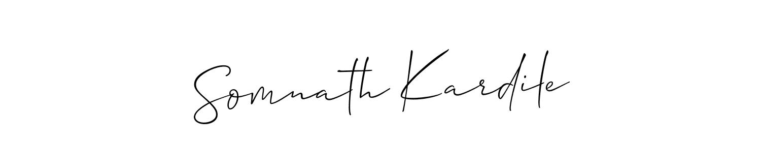 Similarly Allison_Script is the best handwritten signature design. Signature creator online .You can use it as an online autograph creator for name Somnath Kardile. Somnath Kardile signature style 2 images and pictures png