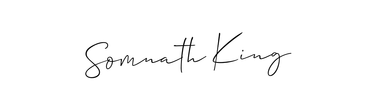 How to make Somnath King name signature. Use Allison_Script style for creating short signs online. This is the latest handwritten sign. Somnath King signature style 2 images and pictures png