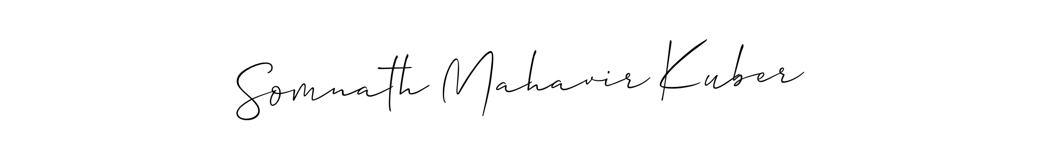 Create a beautiful signature design for name Somnath Mahavir Kuber. With this signature (Allison_Script) fonts, you can make a handwritten signature for free. Somnath Mahavir Kuber signature style 2 images and pictures png