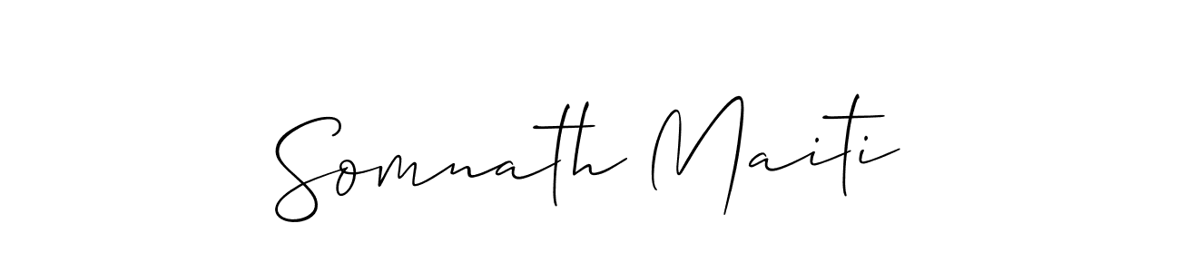 The best way (Allison_Script) to make a short signature is to pick only two or three words in your name. The name Somnath Maiti include a total of six letters. For converting this name. Somnath Maiti signature style 2 images and pictures png