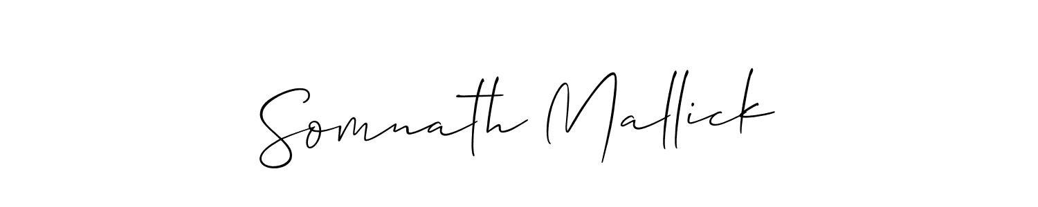 Also we have Somnath Mallick name is the best signature style. Create professional handwritten signature collection using Allison_Script autograph style. Somnath Mallick signature style 2 images and pictures png