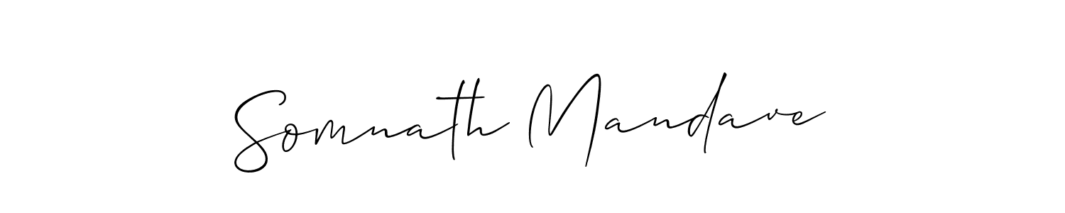 Create a beautiful signature design for name Somnath Mandave. With this signature (Allison_Script) fonts, you can make a handwritten signature for free. Somnath Mandave signature style 2 images and pictures png