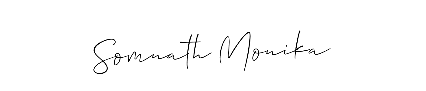 You should practise on your own different ways (Allison_Script) to write your name (Somnath Monika) in signature. don't let someone else do it for you. Somnath Monika signature style 2 images and pictures png