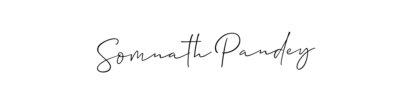 You should practise on your own different ways (Allison_Script) to write your name (Somnath Pandey) in signature. don't let someone else do it for you. Somnath Pandey signature style 2 images and pictures png