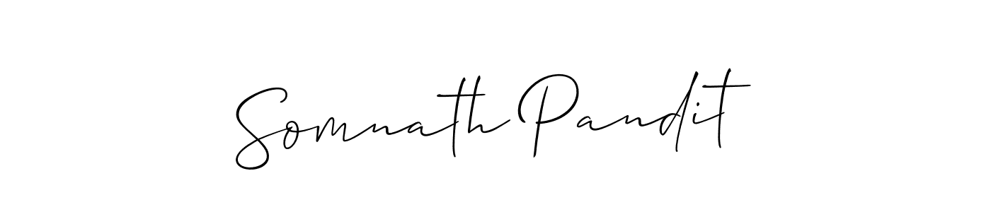 You should practise on your own different ways (Allison_Script) to write your name (Somnath Pandit) in signature. don't let someone else do it for you. Somnath Pandit signature style 2 images and pictures png