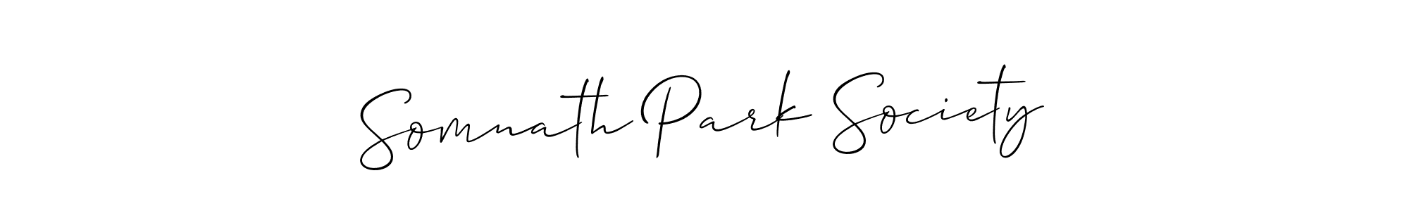 Allison_Script is a professional signature style that is perfect for those who want to add a touch of class to their signature. It is also a great choice for those who want to make their signature more unique. Get Somnath Park Society name to fancy signature for free. Somnath Park Society signature style 2 images and pictures png