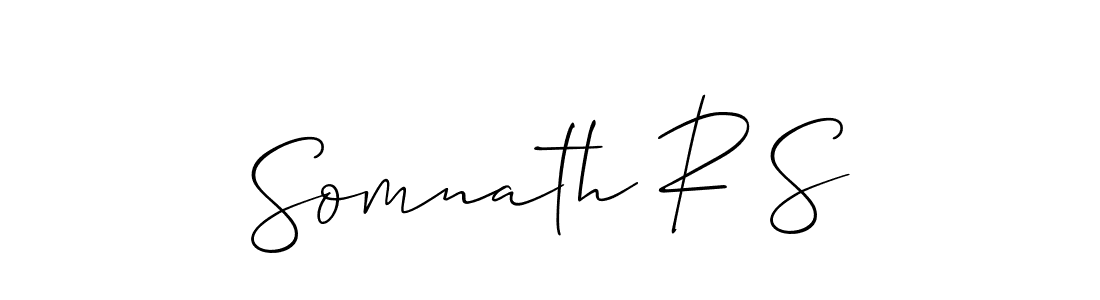 How to make Somnath R S name signature. Use Allison_Script style for creating short signs online. This is the latest handwritten sign. Somnath R S signature style 2 images and pictures png