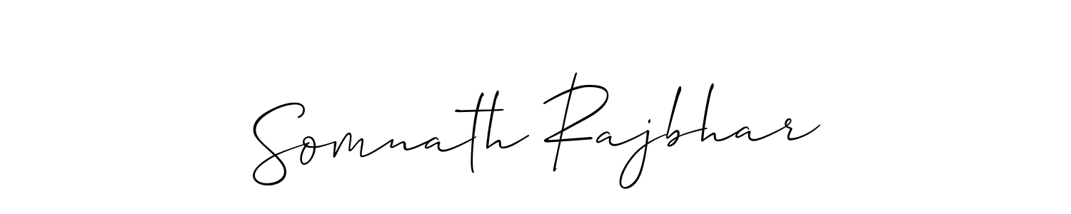 The best way (Allison_Script) to make a short signature is to pick only two or three words in your name. The name Somnath Rajbhar include a total of six letters. For converting this name. Somnath Rajbhar signature style 2 images and pictures png