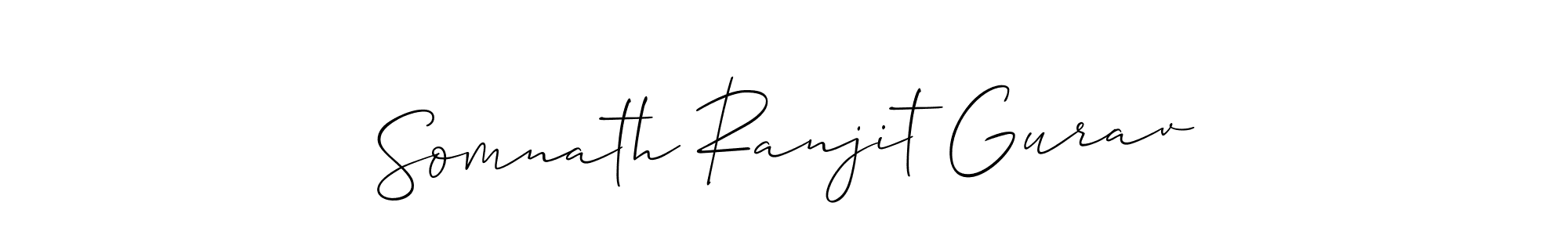 The best way (Allison_Script) to make a short signature is to pick only two or three words in your name. The name Somnath Ranjit Gurav include a total of six letters. For converting this name. Somnath Ranjit Gurav signature style 2 images and pictures png