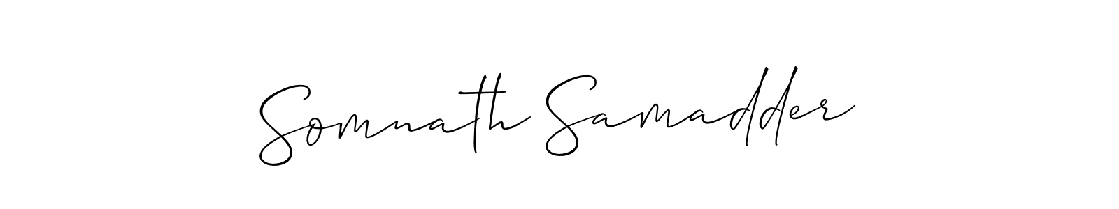 The best way (Allison_Script) to make a short signature is to pick only two or three words in your name. The name Somnath Samadder include a total of six letters. For converting this name. Somnath Samadder signature style 2 images and pictures png