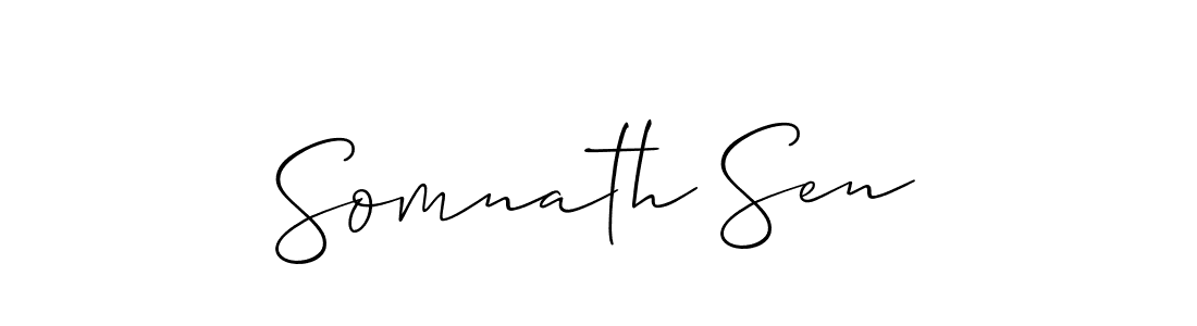 How to make Somnath Sen name signature. Use Allison_Script style for creating short signs online. This is the latest handwritten sign. Somnath Sen signature style 2 images and pictures png