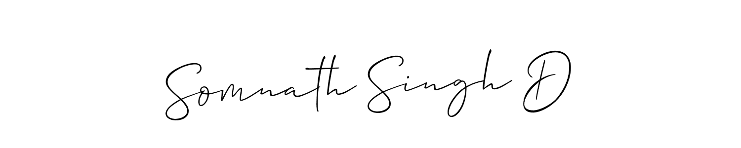 Use a signature maker to create a handwritten signature online. With this signature software, you can design (Allison_Script) your own signature for name Somnath Singh D. Somnath Singh D signature style 2 images and pictures png