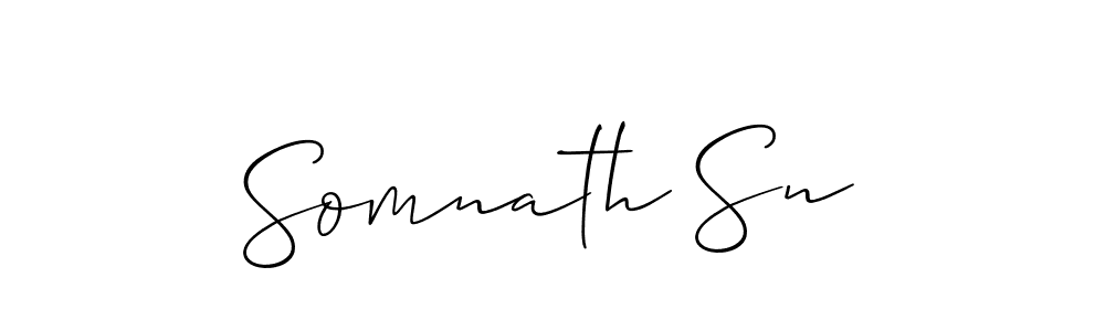 Create a beautiful signature design for name Somnath Sn. With this signature (Allison_Script) fonts, you can make a handwritten signature for free. Somnath Sn signature style 2 images and pictures png