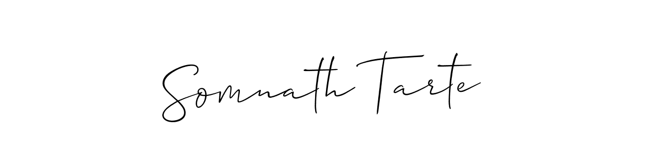 How to Draw Somnath Tarte signature style? Allison_Script is a latest design signature styles for name Somnath Tarte. Somnath Tarte signature style 2 images and pictures png