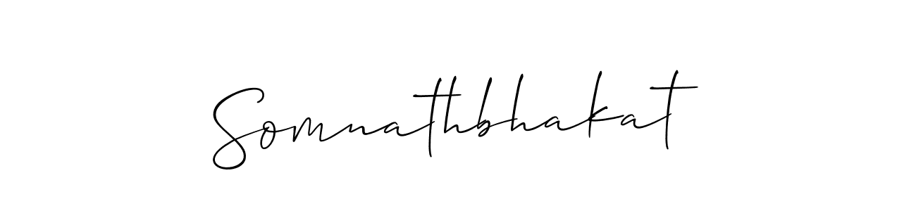 How to make Somnathbhakat name signature. Use Allison_Script style for creating short signs online. This is the latest handwritten sign. Somnathbhakat signature style 2 images and pictures png