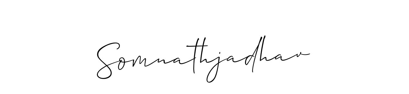 How to make Somnathjadhav signature? Allison_Script is a professional autograph style. Create handwritten signature for Somnathjadhav name. Somnathjadhav signature style 2 images and pictures png