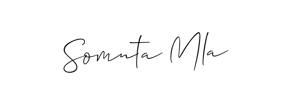 It looks lik you need a new signature style for name Somnta Mla. Design unique handwritten (Allison_Script) signature with our free signature maker in just a few clicks. Somnta Mla signature style 2 images and pictures png