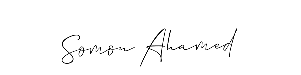 How to make Somon Ahamed signature? Allison_Script is a professional autograph style. Create handwritten signature for Somon Ahamed name. Somon Ahamed signature style 2 images and pictures png