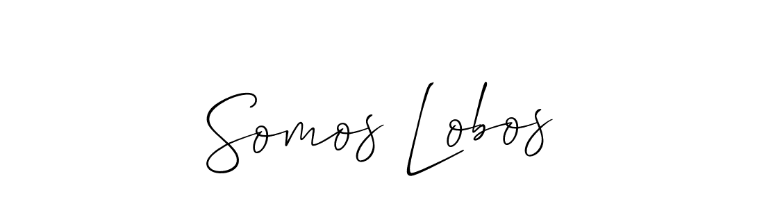 Somos Lobos stylish signature style. Best Handwritten Sign (Allison_Script) for my name. Handwritten Signature Collection Ideas for my name Somos Lobos. Somos Lobos signature style 2 images and pictures png