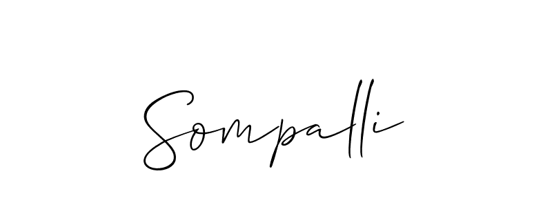 Design your own signature with our free online signature maker. With this signature software, you can create a handwritten (Allison_Script) signature for name Sompalli. Sompalli signature style 2 images and pictures png