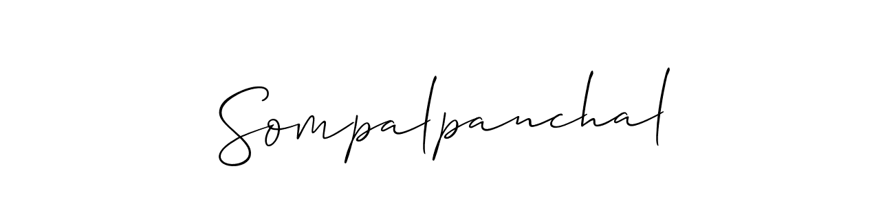 Make a beautiful signature design for name Sompalpanchal. With this signature (Allison_Script) style, you can create a handwritten signature for free. Sompalpanchal signature style 2 images and pictures png