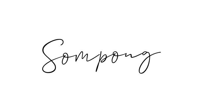 How to make Sompong signature? Allison_Script is a professional autograph style. Create handwritten signature for Sompong name. Sompong signature style 2 images and pictures png