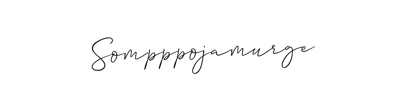 Allison_Script is a professional signature style that is perfect for those who want to add a touch of class to their signature. It is also a great choice for those who want to make their signature more unique. Get Sompppojamurge name to fancy signature for free. Sompppojamurge signature style 2 images and pictures png