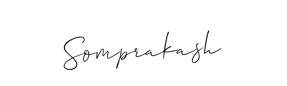 The best way (Allison_Script) to make a short signature is to pick only two or three words in your name. The name Somprakash include a total of six letters. For converting this name. Somprakash signature style 2 images and pictures png