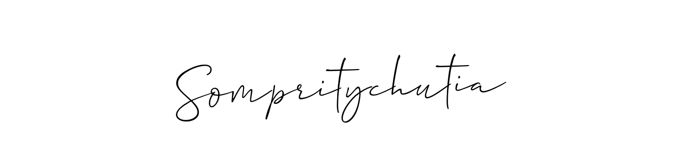 Design your own signature with our free online signature maker. With this signature software, you can create a handwritten (Allison_Script) signature for name Sompritychutia. Sompritychutia signature style 2 images and pictures png