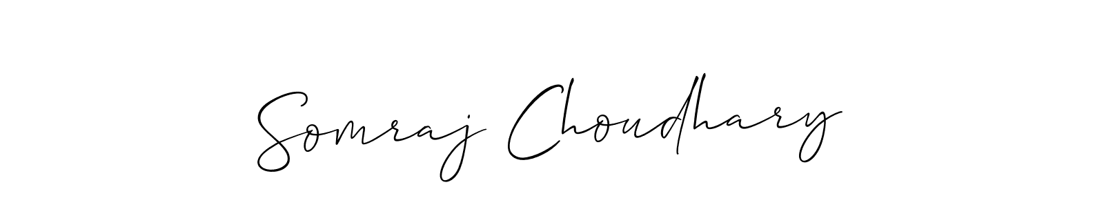 Make a beautiful signature design for name Somraj Choudhary. With this signature (Allison_Script) style, you can create a handwritten signature for free. Somraj Choudhary signature style 2 images and pictures png