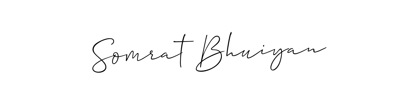 Make a beautiful signature design for name Somrat Bhuiyan. With this signature (Allison_Script) style, you can create a handwritten signature for free. Somrat Bhuiyan signature style 2 images and pictures png