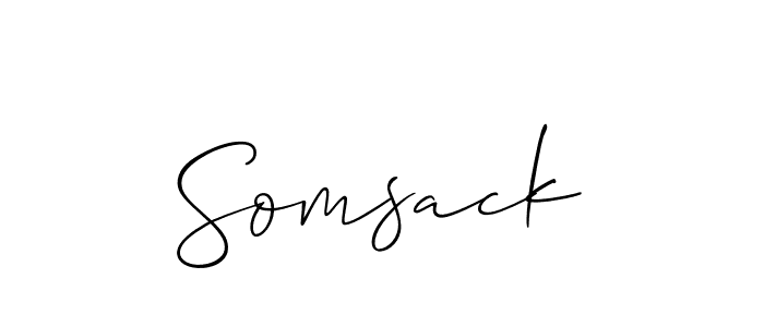 How to make Somsack signature? Allison_Script is a professional autograph style. Create handwritten signature for Somsack name. Somsack signature style 2 images and pictures png