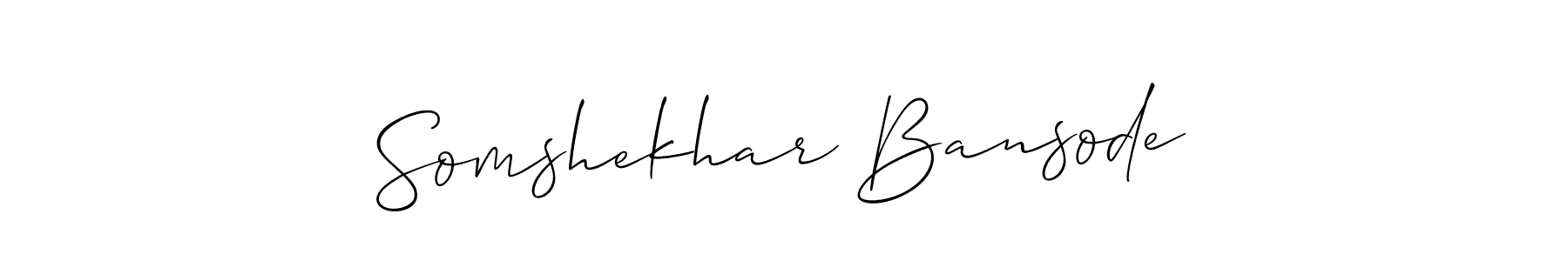 This is the best signature style for the Somshekhar Bansode name. Also you like these signature font (Allison_Script). Mix name signature. Somshekhar Bansode signature style 2 images and pictures png