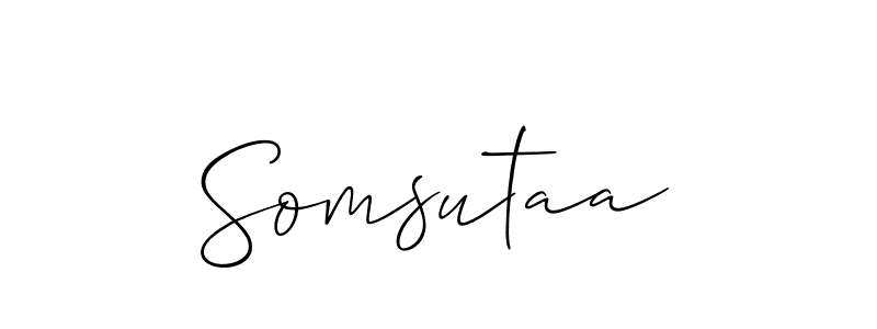if you are searching for the best signature style for your name Somsutaa. so please give up your signature search. here we have designed multiple signature styles  using Allison_Script. Somsutaa signature style 2 images and pictures png