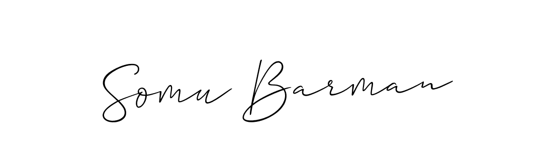 Make a beautiful signature design for name Somu Barman. With this signature (Allison_Script) style, you can create a handwritten signature for free. Somu Barman signature style 2 images and pictures png