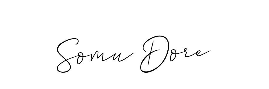 You should practise on your own different ways (Allison_Script) to write your name (Somu Dore) in signature. don't let someone else do it for you. Somu Dore signature style 2 images and pictures png