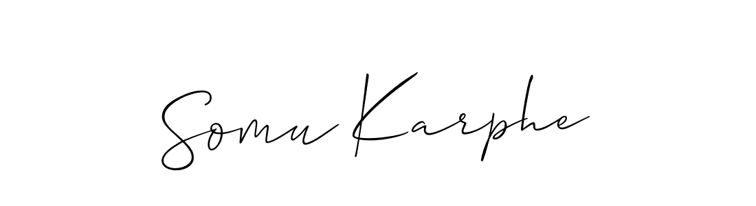 How to make Somu Karphe signature? Allison_Script is a professional autograph style. Create handwritten signature for Somu Karphe name. Somu Karphe signature style 2 images and pictures png
