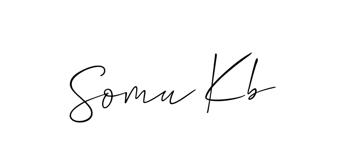 It looks lik you need a new signature style for name Somu Kb. Design unique handwritten (Allison_Script) signature with our free signature maker in just a few clicks. Somu Kb signature style 2 images and pictures png