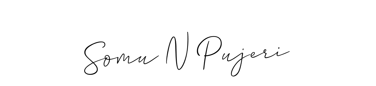 Check out images of Autograph of Somu N Pujeri name. Actor Somu N Pujeri Signature Style. Allison_Script is a professional sign style online. Somu N Pujeri signature style 2 images and pictures png