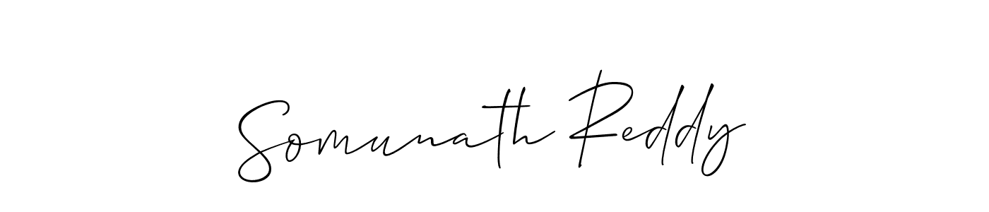 It looks lik you need a new signature style for name Somunath Reddy. Design unique handwritten (Allison_Script) signature with our free signature maker in just a few clicks. Somunath Reddy signature style 2 images and pictures png