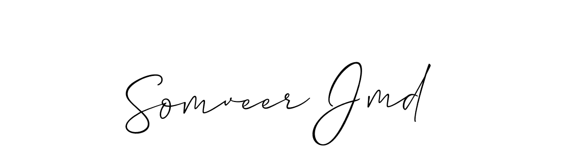 Use a signature maker to create a handwritten signature online. With this signature software, you can design (Allison_Script) your own signature for name Somveer Jmd. Somveer Jmd signature style 2 images and pictures png