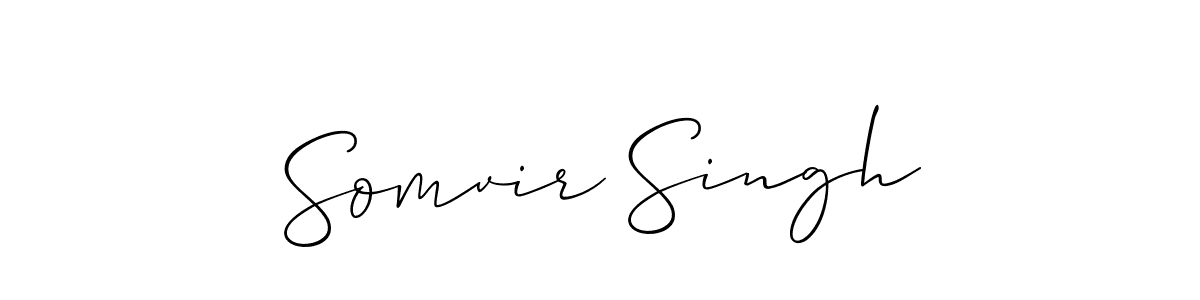 How to make Somvir Singh signature? Allison_Script is a professional autograph style. Create handwritten signature for Somvir Singh name. Somvir Singh signature style 2 images and pictures png