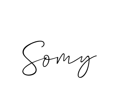 The best way (Allison_Script) to make a short signature is to pick only two or three words in your name. The name Somy include a total of six letters. For converting this name. Somy signature style 2 images and pictures png