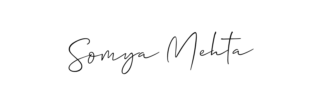 It looks lik you need a new signature style for name Somya Mehta. Design unique handwritten (Allison_Script) signature with our free signature maker in just a few clicks. Somya Mehta signature style 2 images and pictures png